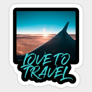 love to travel Sticker